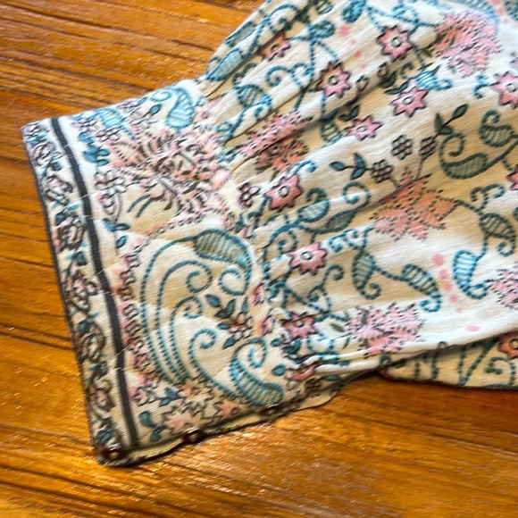 Ulla Johnson, Rhia Printed, Dolman Sleeve, Cotton Blouse Top, Medium - Picture 2 of 8